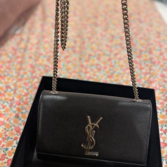 Saint Laurent Black Grain de Poudre Small Kate Crossbody - Picture 2 of 5